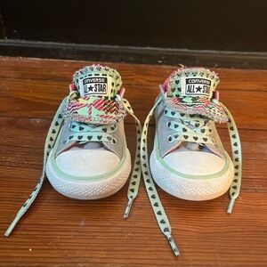 Baby Converse Sneakers with Vibrant Heart Design